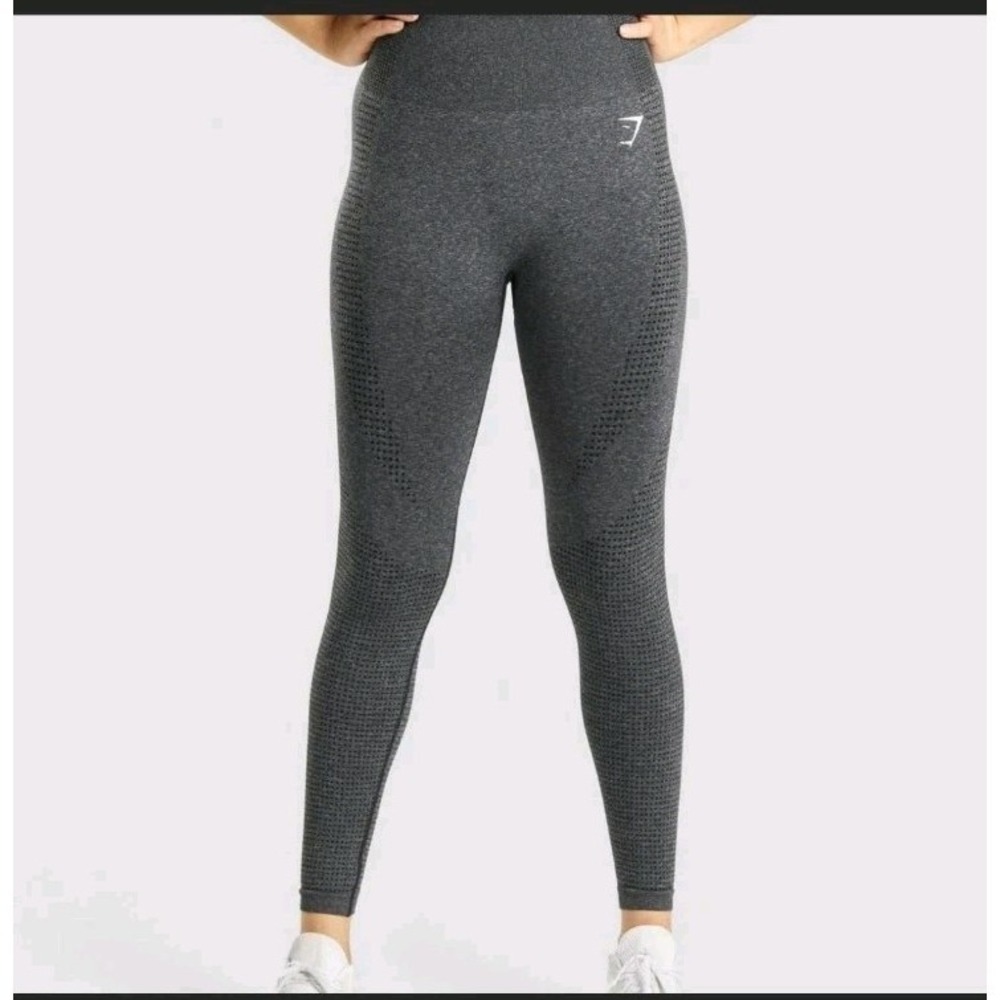 Gymshark Vital Seamless 2.0 Leggings in Smokey‎ Grey Marl size MD Activewear
